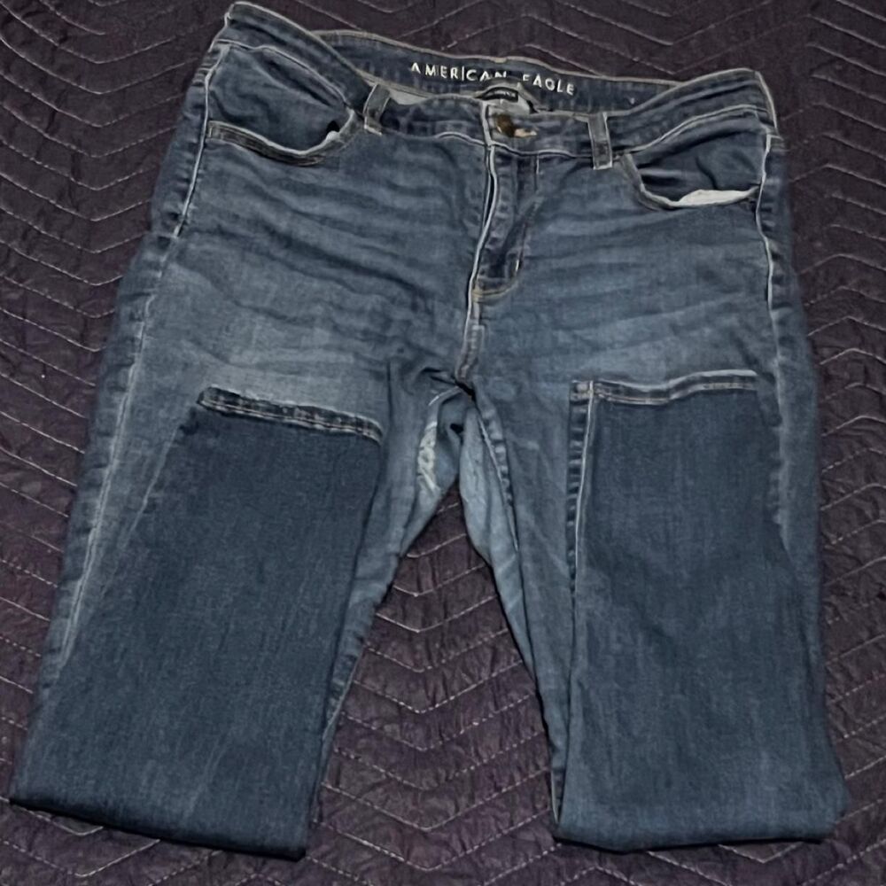 American-eagle Women's Blue and Navy Jeans